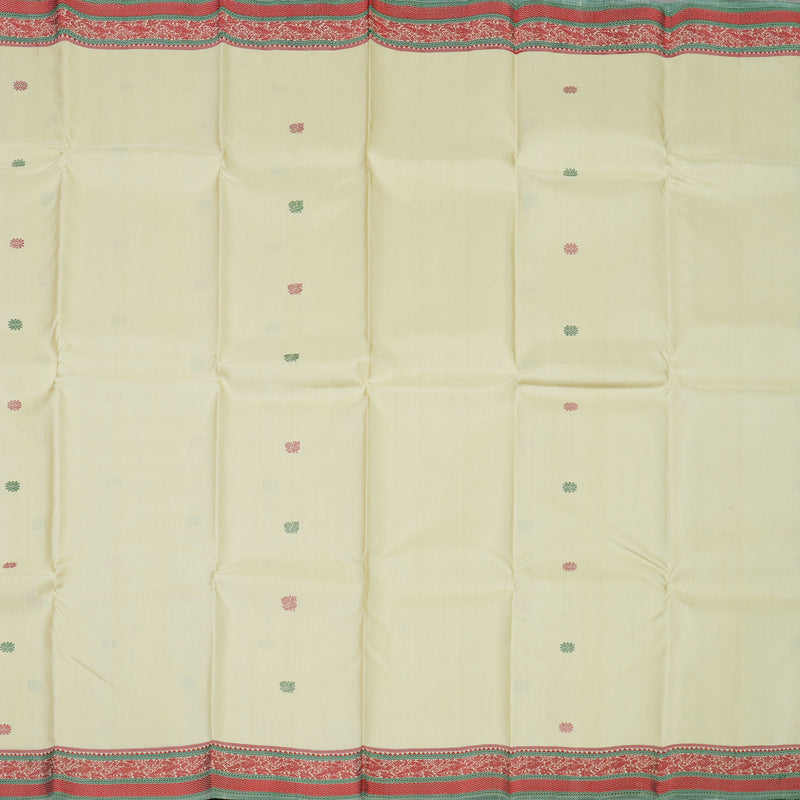 Hayagrivas Handloom Bright Sandal Kanjivaram Silk Saree KBE1073I13-1