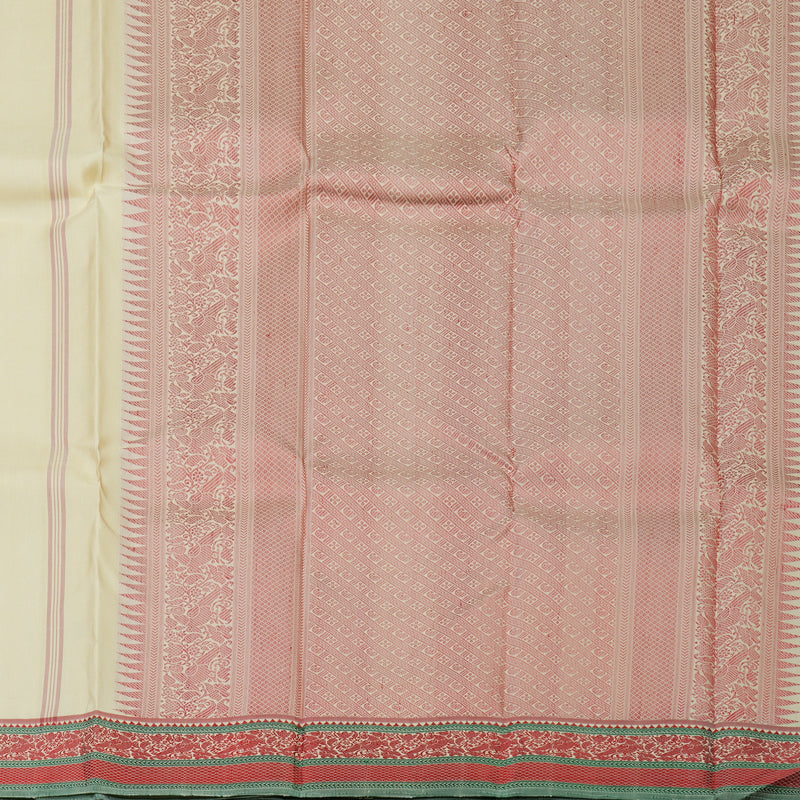 Hayagrivas Handloom Bright Sandal Kanjivaram Silk Saree KBE1073I13-1