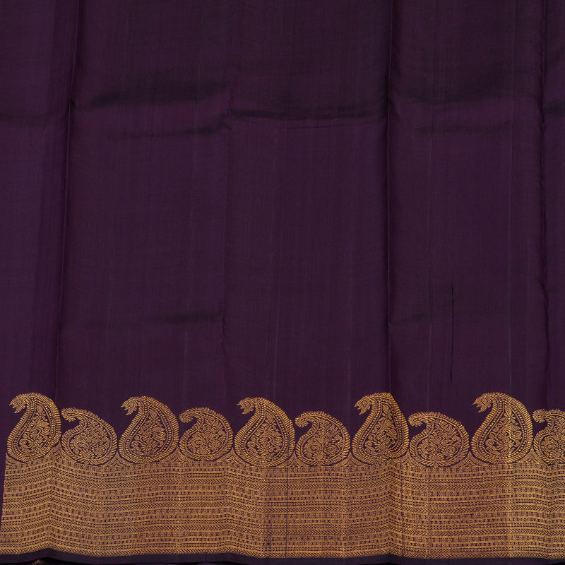 Hayagrivas Handloom Deep Violet Kanjivaram Silk Saree KBE1073I3-2