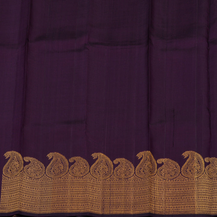 Hayagrivas Handloom Deep Violet Kanjivaram Silk Saree KBE1073I3-2