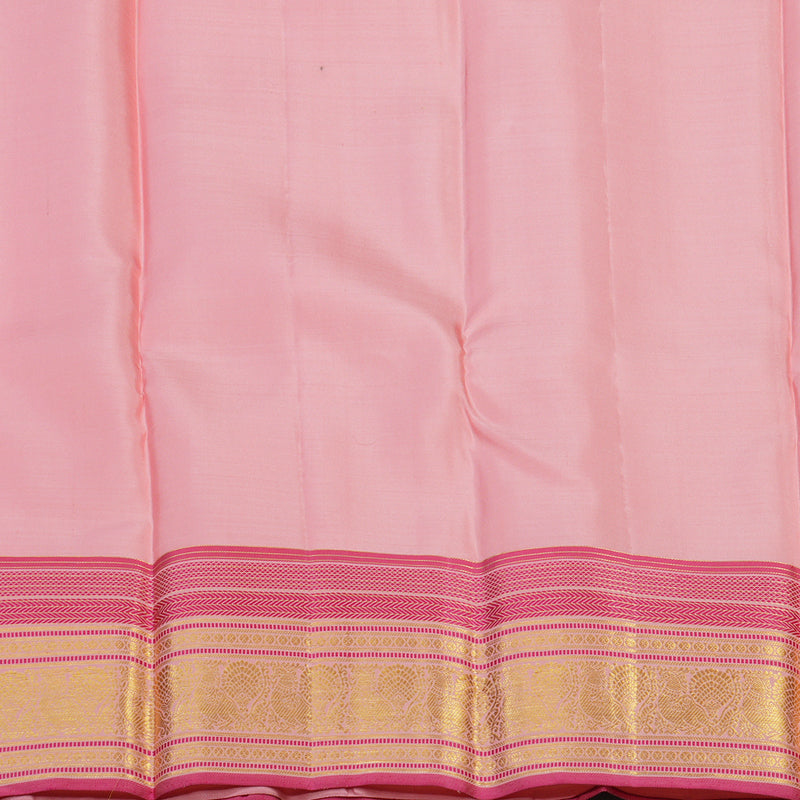 Hayagrivas Handloom Rose Pink Kanjivaram Silk Saree KBE1075I27-1