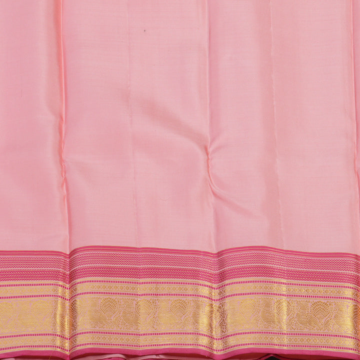 Hayagrivas Handloom Rose Pink Kanjivaram Silk Saree KBE1075I27-1