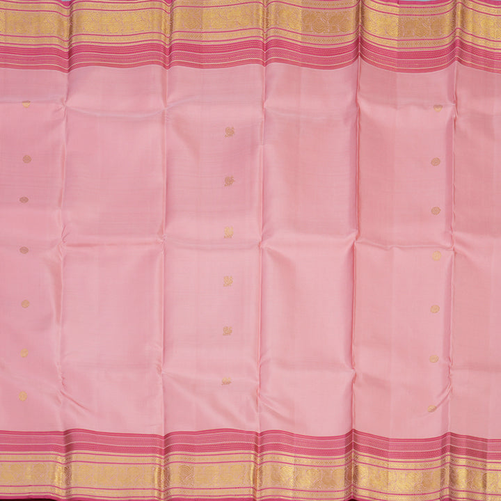 Hayagrivas Handloom Rose Pink Kanjivaram Silk Saree KBE1075I27-1