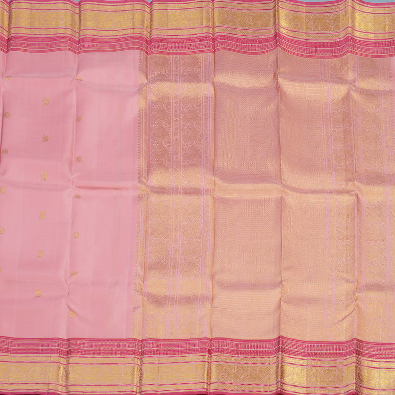 Hayagrivas Handloom Rose Pink Kanjivaram Silk Saree KBE1075I27-1