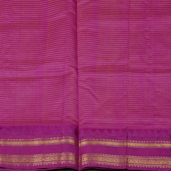 Hayagrivas Handloom Silk Cotton Saree in Mango Yellow KBE107D3-2