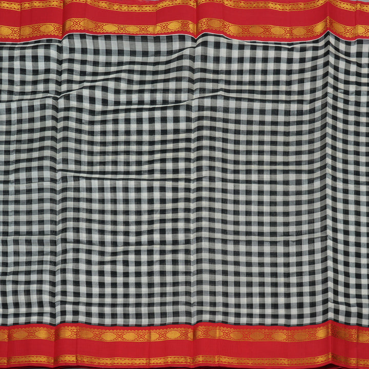 Hayagrivas Handloom Pure Silk Cotton Saree in Timeless Checkered Charm KBE107D6-4