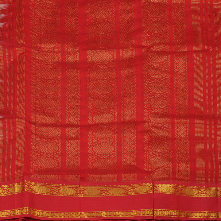 Hayagrivas Handloom Pure Silk Cotton Saree in Timeless Checkered Charm KBE107D6-4