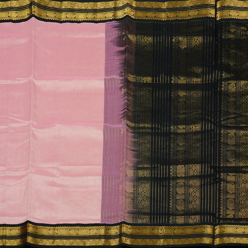 Hayagrivas Handloom Silk Cotton Saree in Alluring Baby Pink KBE107D7-15