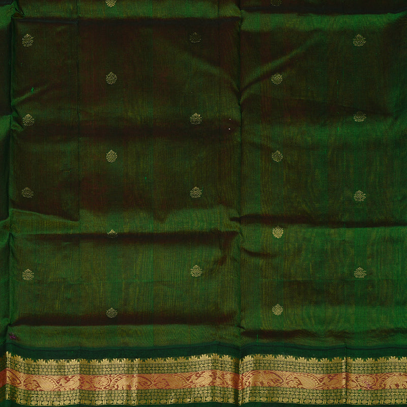Hayagrivas Handloom Pure Silk Cotton Saree in Captivating Mango Yellow KBE107D8-17