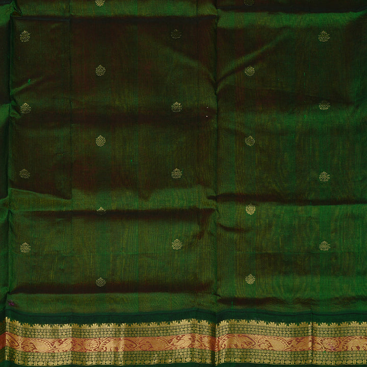 Hayagrivas Handloom Pure Silk Cotton Saree in Captivating Mango Yellow KBE107D8-17