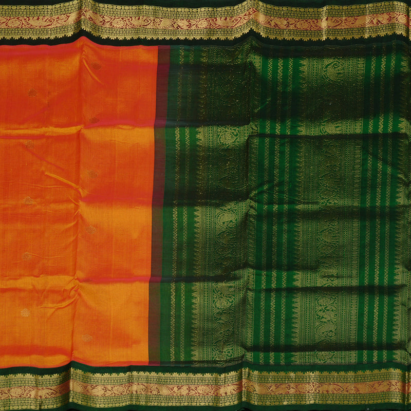 Hayagrivas Handloom Pure Silk Cotton Saree in Captivating Mango Yellow KBE107D8-17