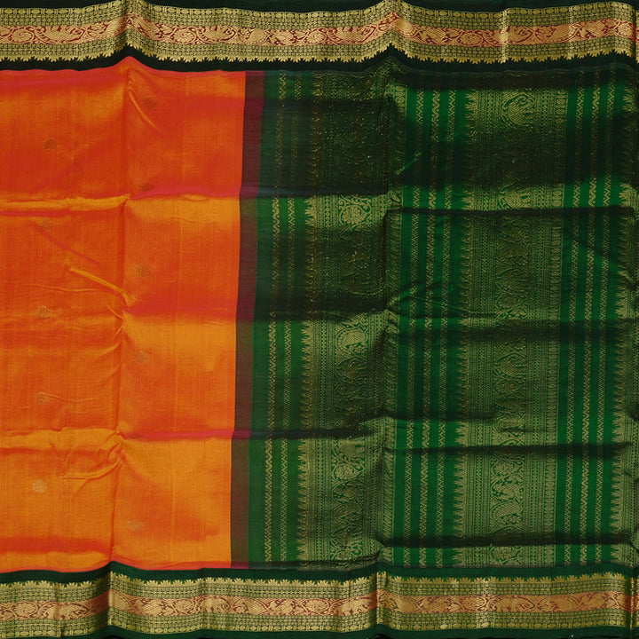 Hayagrivas Handloom Pure Silk Cotton Saree in Captivating Mango Yellow KBE107D8-17
