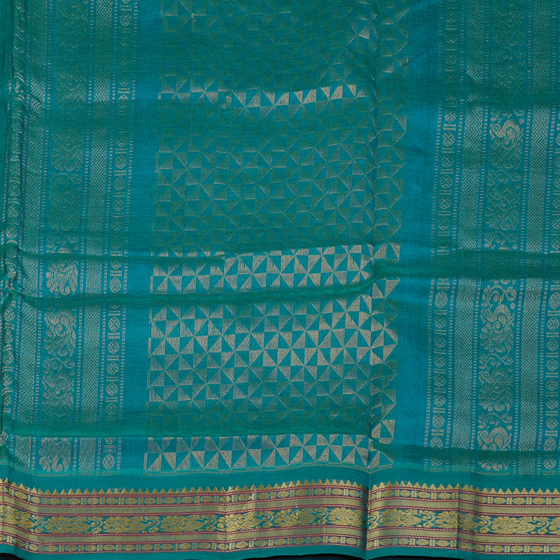 Hayagrivas Handloom Pure Silk Cotton Saree in Divine Sandal KBE107D8-5