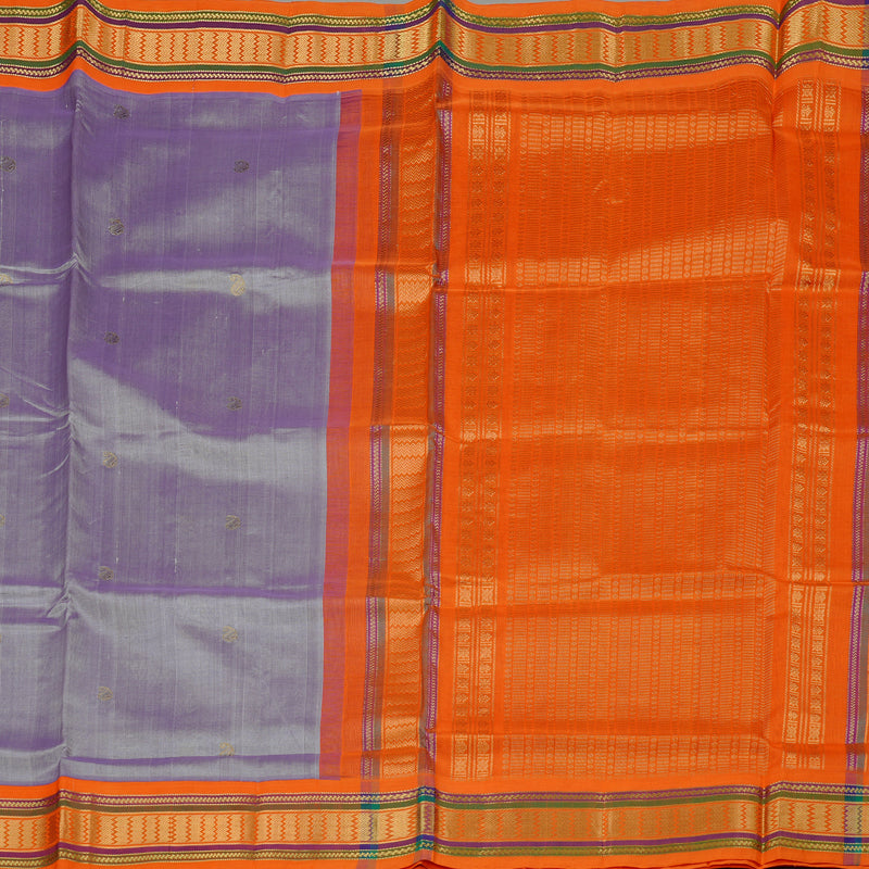 Hayagrivas Handloom Pure Silk Cotton Saree in Exquisite Lavender KBE107D8-7