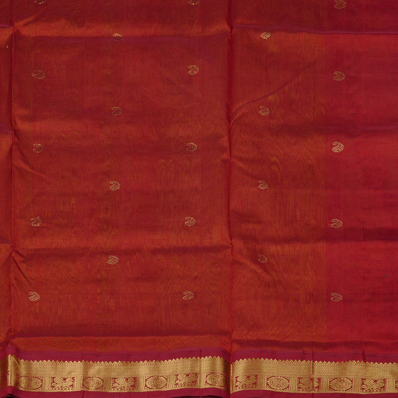 Hayagrivas Handloom Pure Silk Cotton Saree in Enigmatic Lemon Green KBE107D8-8