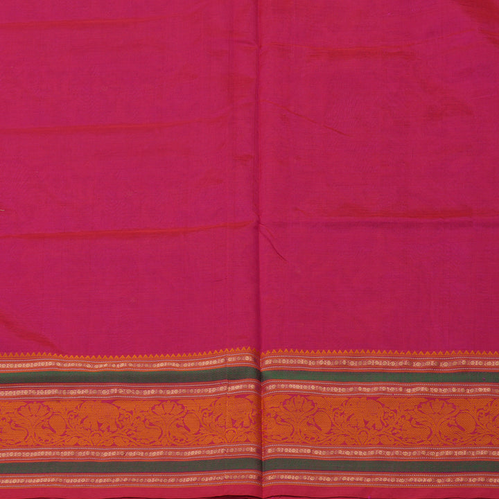 Hayagrivas Handloom Dark Pink Silk Cotton Saree KBE1083I7-3