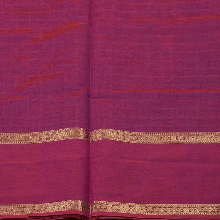 Hayagrivas Dual Tone (Red & Purple) Pure Silk Cotton Saree with Dual Tone (Red & Purple) Border KBE1083I7-9