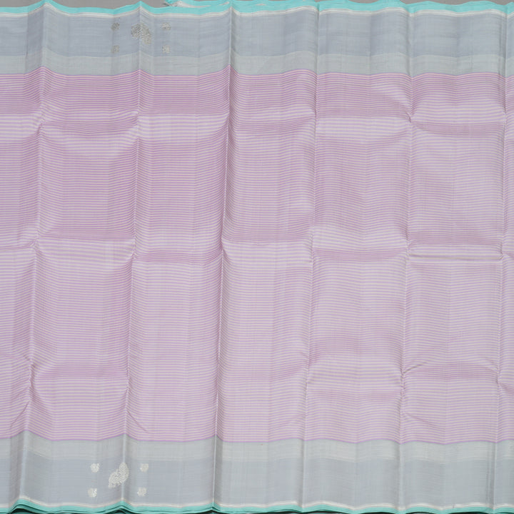 Hayagrivas Handloom Lilac Kanjivaram Silk Saree with Pale Lilac Border KBE1086I2-1