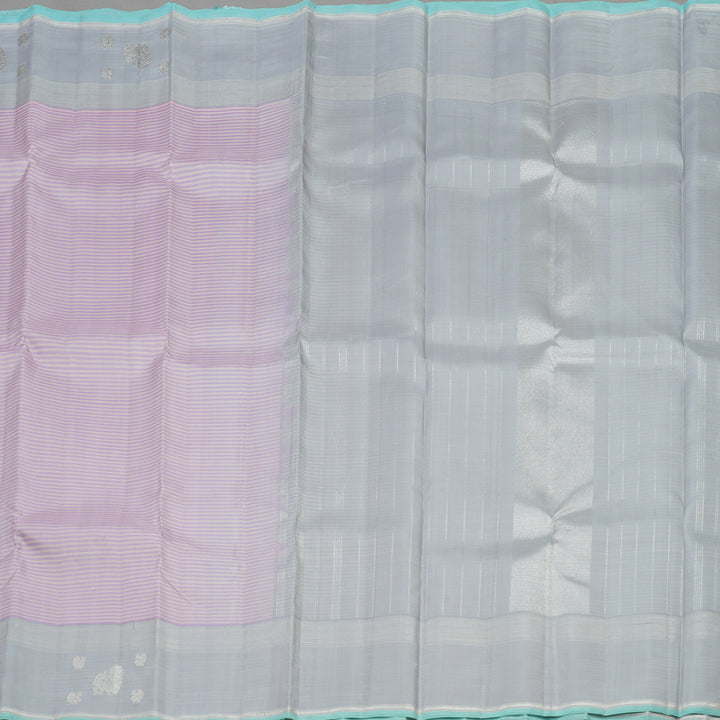 Hayagrivas Handloom Lilac Kanjivaram Silk Saree with Pale Lilac Border KBE1086I2-1