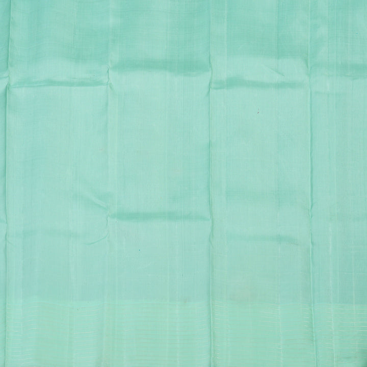 Hayagrivas Handloom Powder Blue Kanjivaram Silk Saree with Pastel Green Border KBE1086I3-1