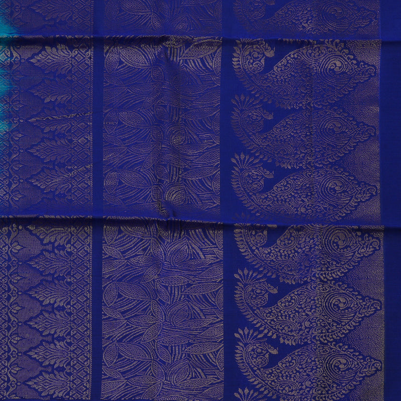 Hayagrivas Rama Blue Pure Soft Silk Saree KBE1087I1-11