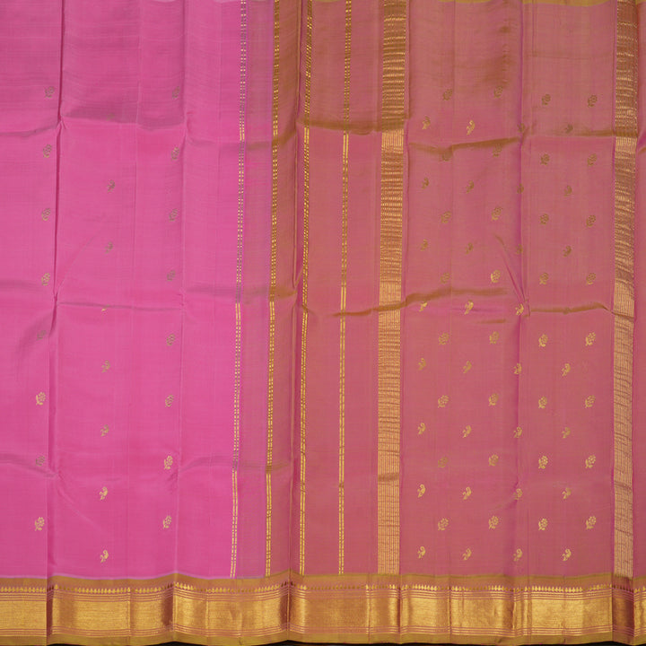 Hayagrivas Pink Pure One Side Border Silk Saree with Mild Green border KBE1089I2-26