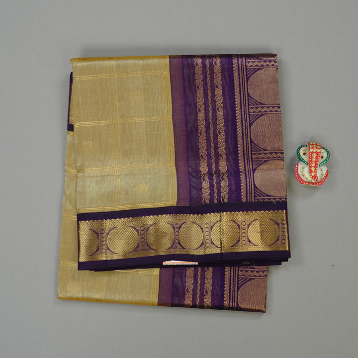 Hayagrivas Handloom Pure Silk Cotton Saree in Regal Sandal KBE108D1-2