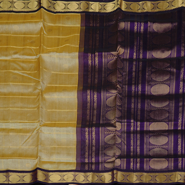 Hayagrivas Handloom Pure Silk Cotton Saree in Regal Sandal KBE108D1-2