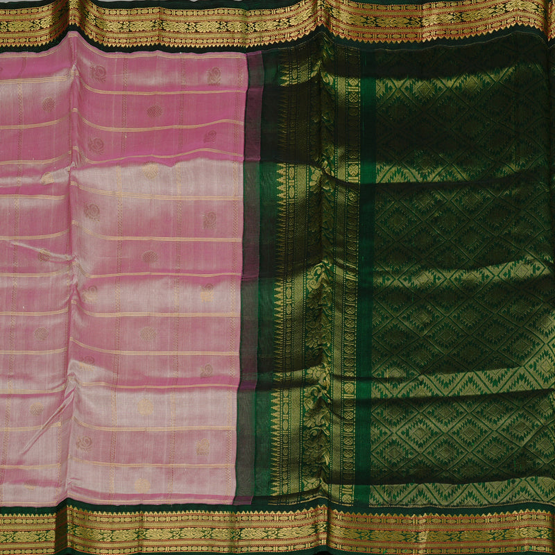 Hayagrivas Handloom Pure Silk Cotton Saree in Radiant Onion Pink KBE108D1-4