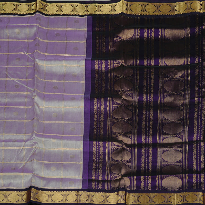 Hayagrivas Handloom Pure Silk Cotton Saree in Alluring Lavender KBE108D1-6