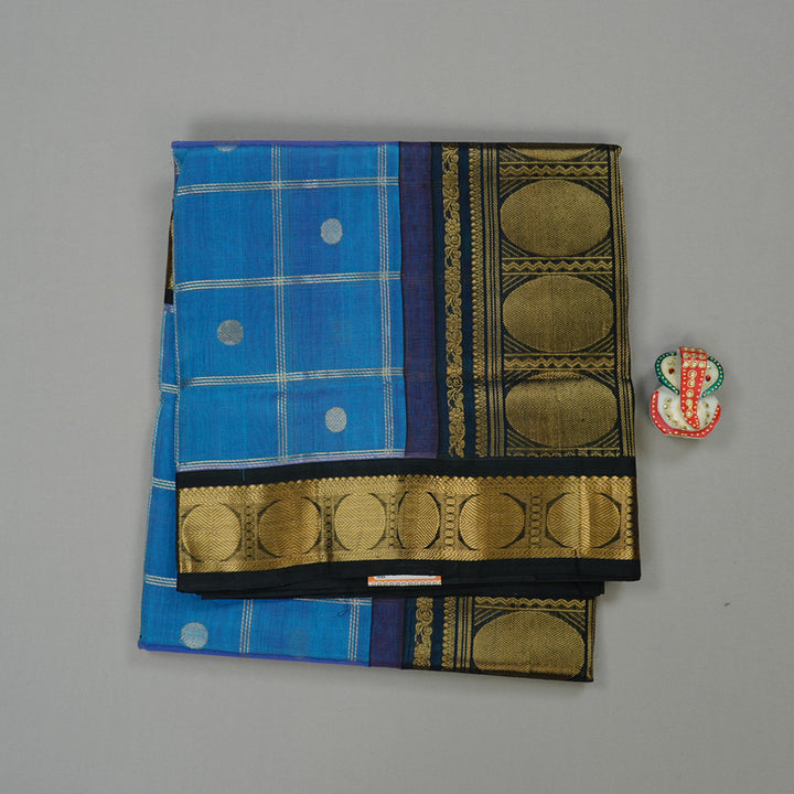 Hayagrivas Handloom Pure Silk Cotton Saree in Spellbinding Sky Blue KBE108D1-8