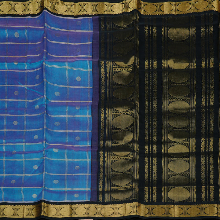 Hayagrivas Handloom Pure Silk Cotton Saree in Spellbinding Sky Blue KBE108D1-8
