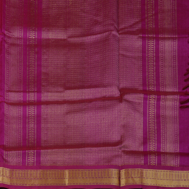 Hayagrivas Handloom Pure Silk Cotton Saree in Dazzling Orange KBE108D4-4