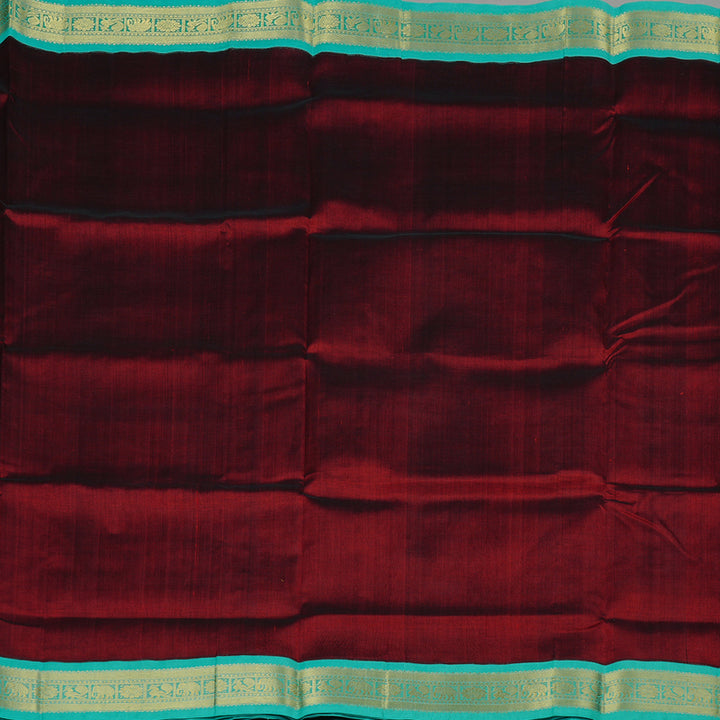 Hayagrivas Handloom Pure Silk Cotton Saree in Enchanting Wine Maroon KBE108D5-11