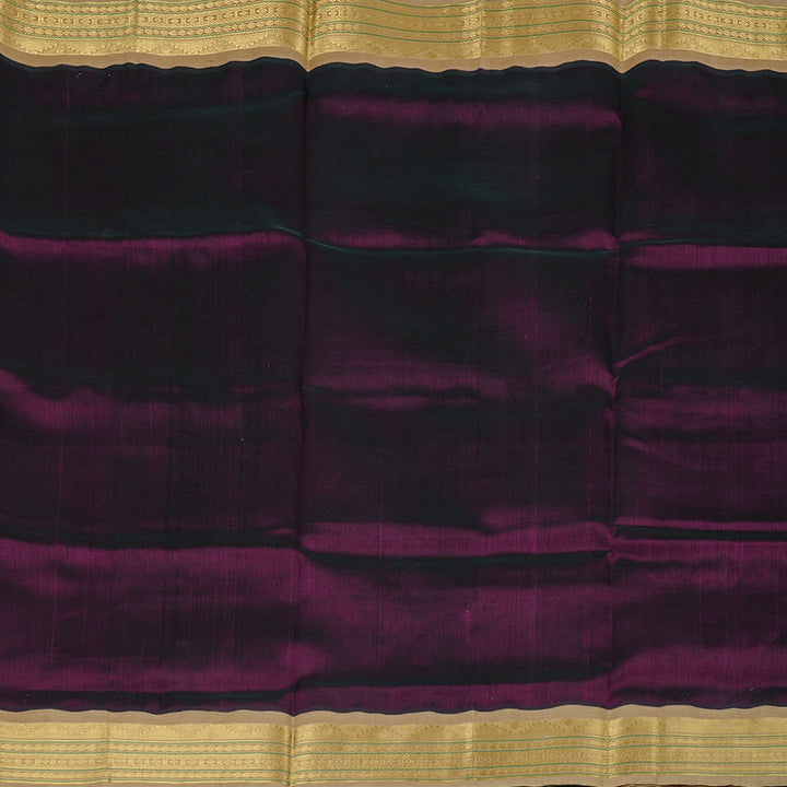 Hayagrivas Handloom Pure Silk Cotton Saree in Lustrous Dark Purple KBE108D5-2