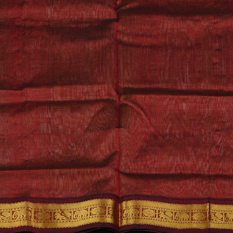 Hayagrivas Handloom Silk Cotton Saree in Soothing Sandal KBE108D5-5