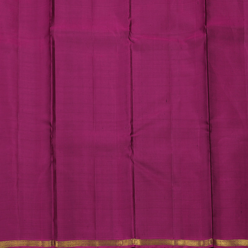 Hayagrivas Handloom Dark Green Kanjivaram Silk Saree with Wine Purple border KBE1091I1-3