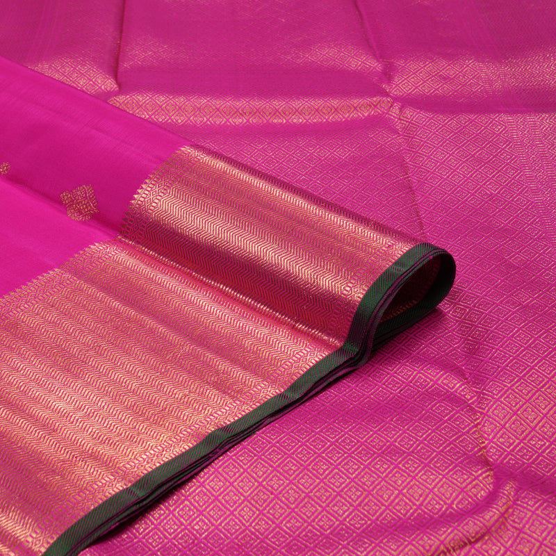 Hayagrivas Handloom Rani Pink Kanjivaram Silk Saree KBE1091I17-1