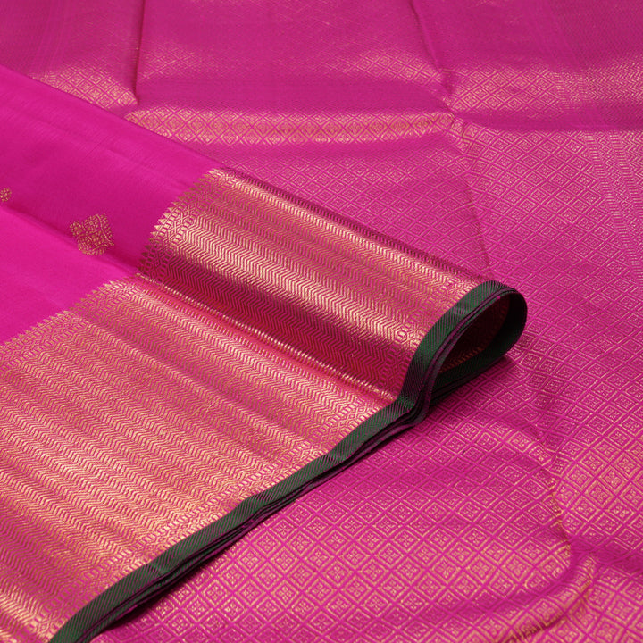 Hayagrivas Handloom Rani Pink Kanjivaram Silk Saree KBE1091I17-1