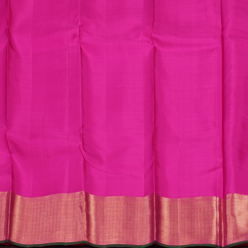 Hayagrivas Handloom Rani Pink Kanjivaram Silk Saree KBE1091I17-1
