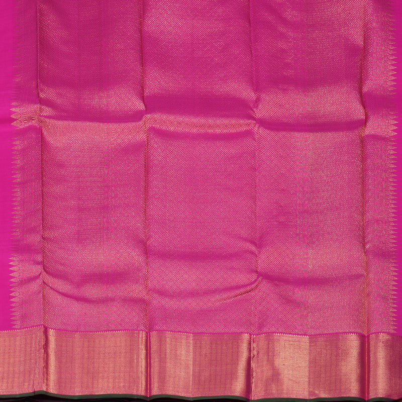 Hayagrivas Handloom Rani Pink Kanjivaram Silk Saree KBE1091I17-1