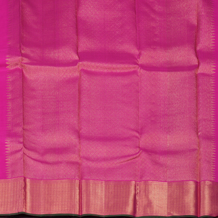 Hayagrivas Handloom Rani Pink Kanjivaram Silk Saree KBE1091I17-1