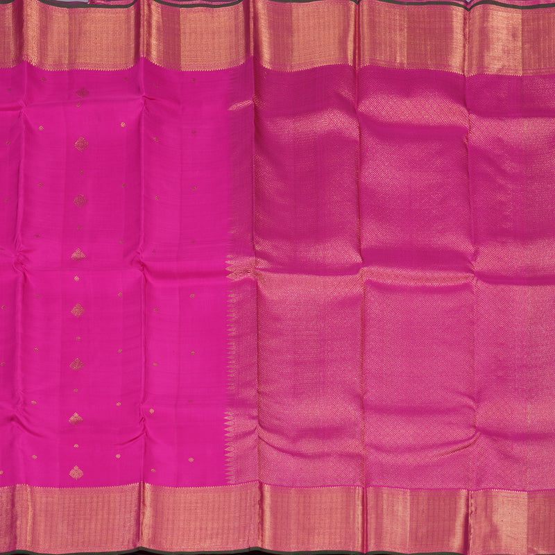 Hayagrivas Handloom Rani Pink Kanjivaram Silk Saree KBE1091I17-1
