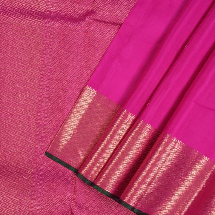Hayagrivas Handloom Rani Pink Kanjivaram Silk Saree KBE1091I17-1