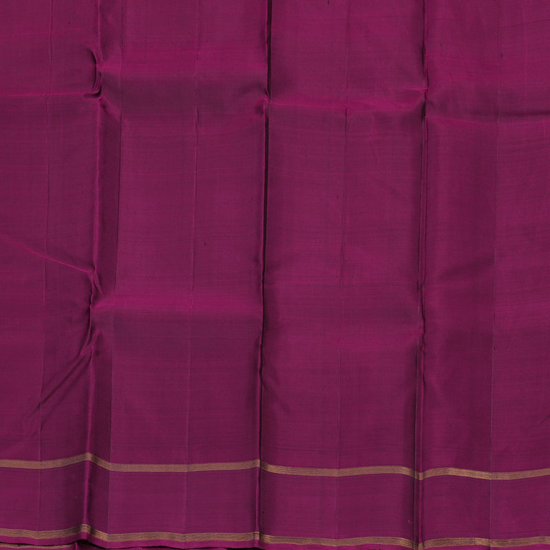 Hayagrivas Handloom Bottle Green Kanjivaram Silk Saree with Wine Purple Border KBE1091I23-2