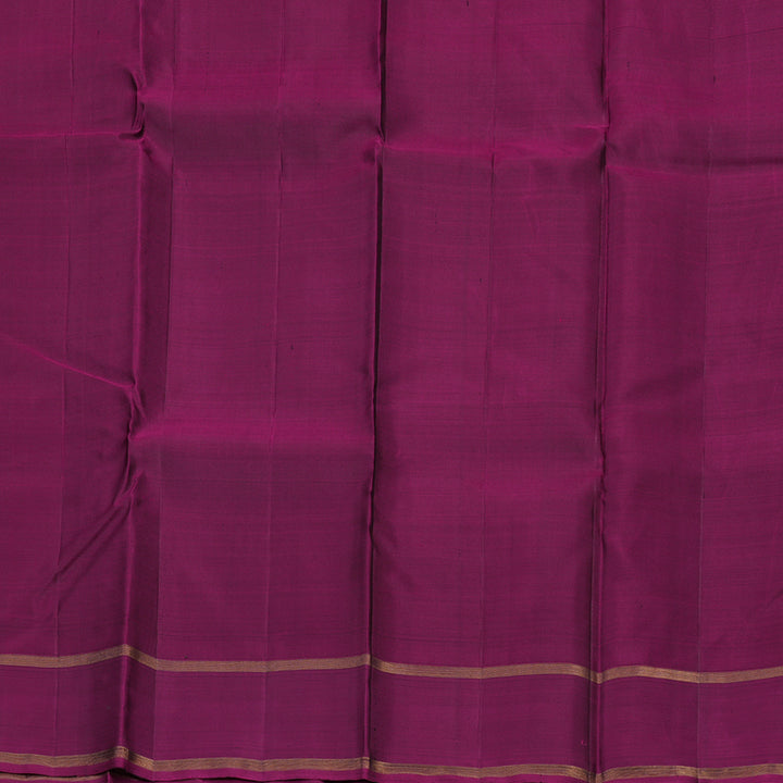 Hayagrivas Handloom Bottle Green Kanjivaram Silk Saree with Wine Purple Border KBE1091I23-2
