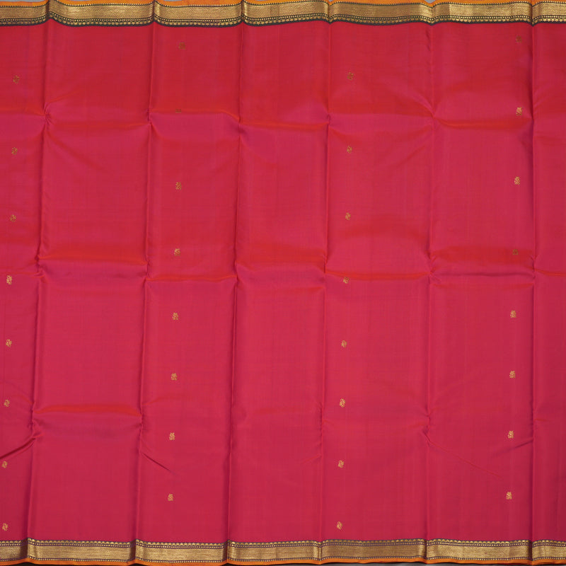 Hayagrivas Handloom Rani Pink Kanjivaram Silk Saree KBE1091I27-6