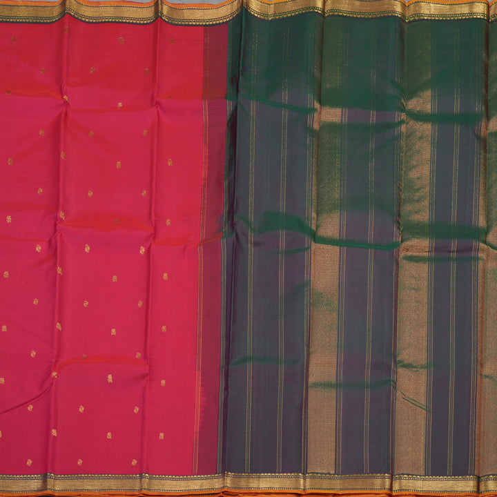Hayagrivas Handloom Rani Pink Kanjivaram Silk Saree KBE1091I27-6
