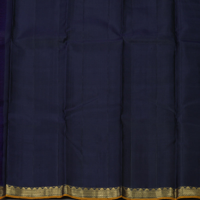 Hayagrivas Handloom Wine Purple Kanjivaram Silk Saree with Karum Neelam Border KBE1091I27-9