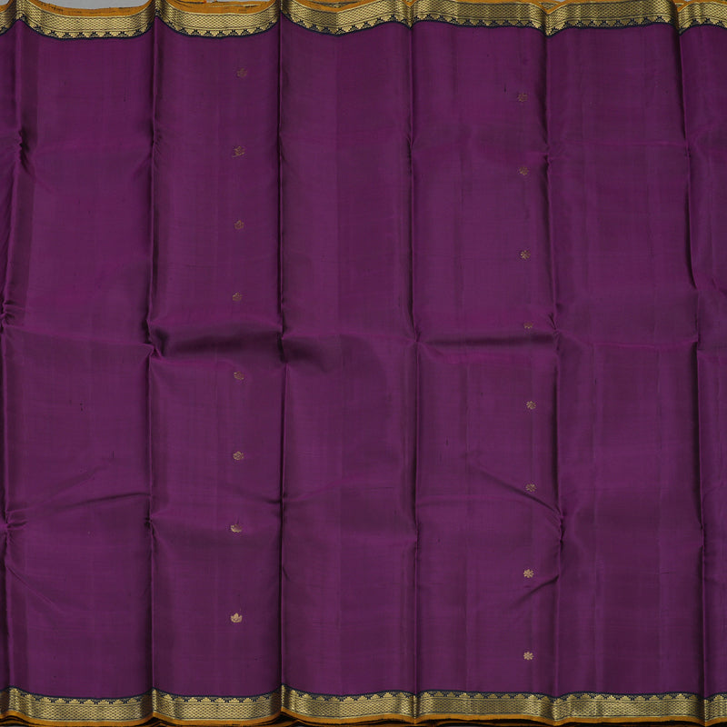 Hayagrivas Handloom Wine Purple Kanjivaram Silk Saree with Karum Neelam Border KBE1091I27-9